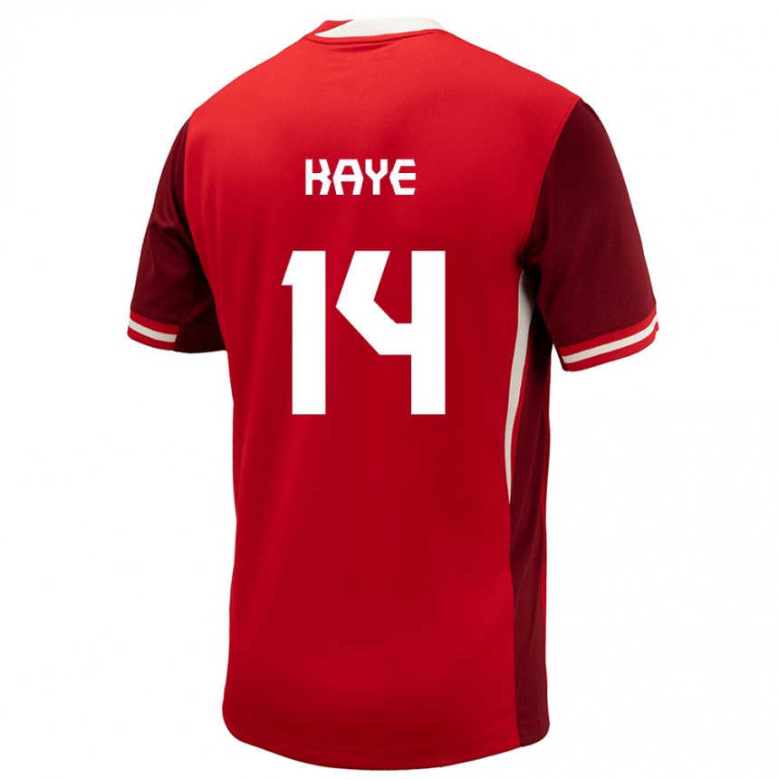 Men Football Canada Mark Anthony Kaye #14 Red Home Jersey 24-26 T-Shirt Canada