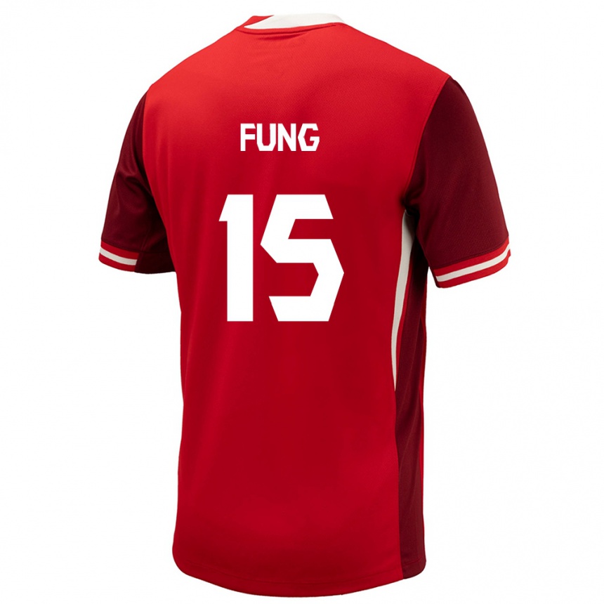 Men Football Canada Victor Fung #15 Red Home Jersey 24-26 T-Shirt Canada