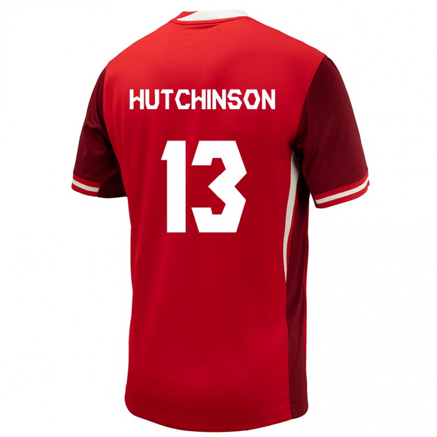 Men Football Canada Atiba Hutchinson #13 Red Home Jersey 24-26 T-Shirt Canada