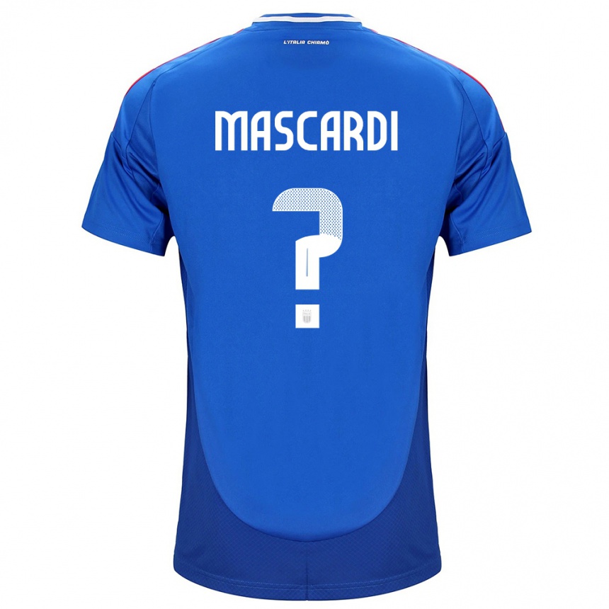 Men Football Italy Diego Mascardi #0 Blue Home Jersey 24-26 T-Shirt Canada