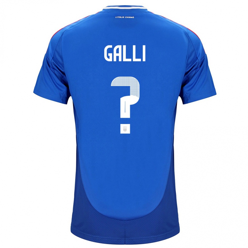 Men Football Italy Aurora Galli #0 Blue Home Jersey 24-26 T-Shirt Canada