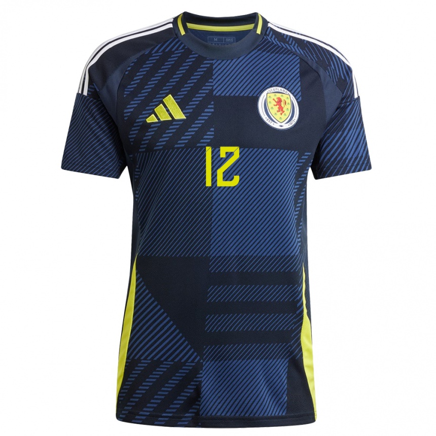 Men Football Scotland Jenna Fife #12 Dark Blue Home Jersey 24-26 T-Shirt Canada