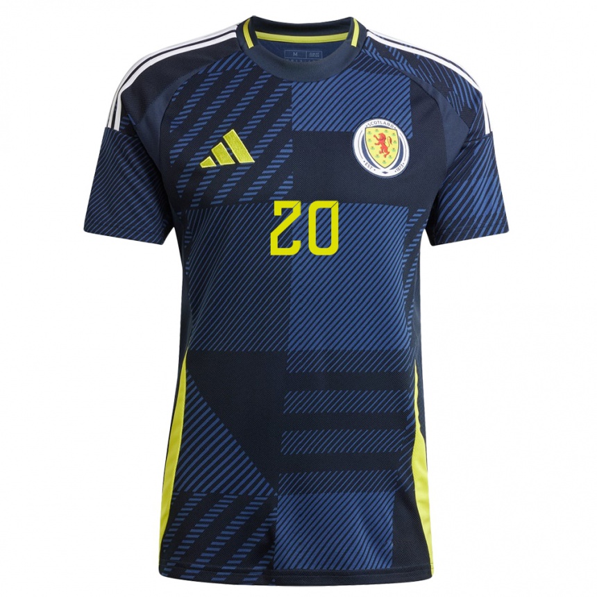 Men Football Scotland Kirsty Smith #20 Dark Blue Home Jersey 24-26 T-Shirt Canada