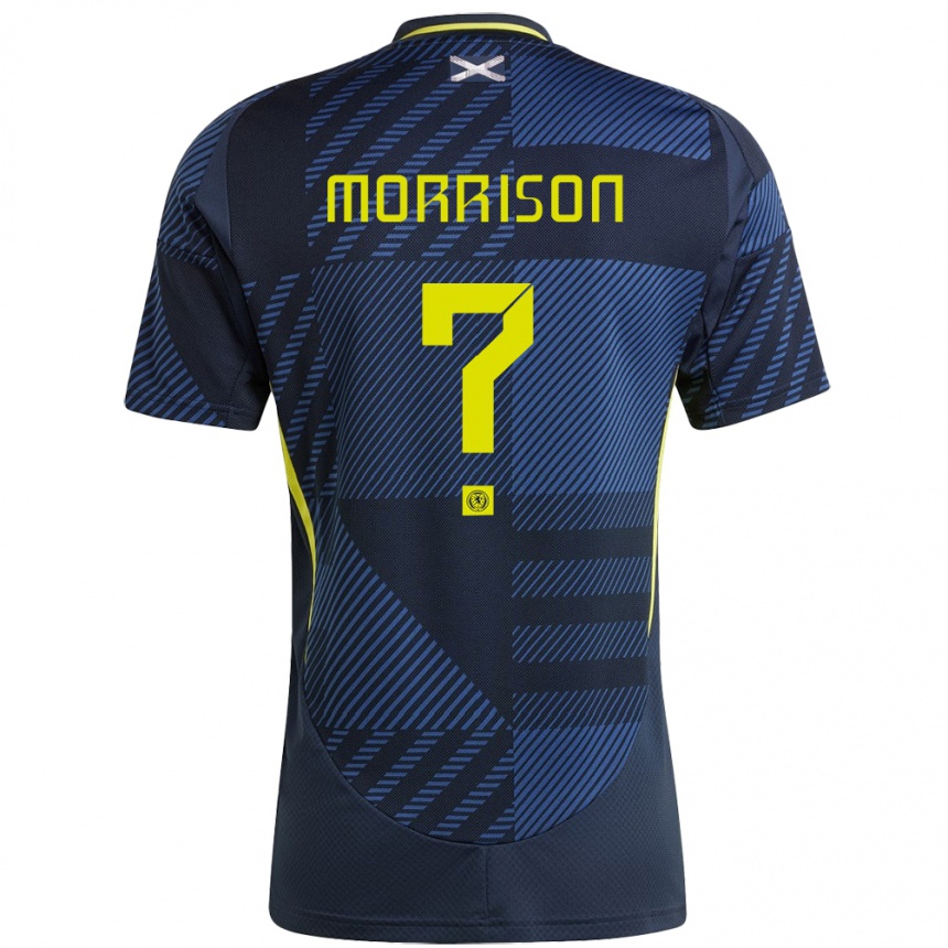 Men Football Scotland Liam Morrison #0 Dark Blue Home Jersey 24-26 T-Shirt Canada