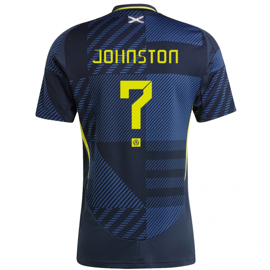 Men Football Scotland Max Johnston #0 Dark Blue Home Jersey 24-26 T-Shirt Canada