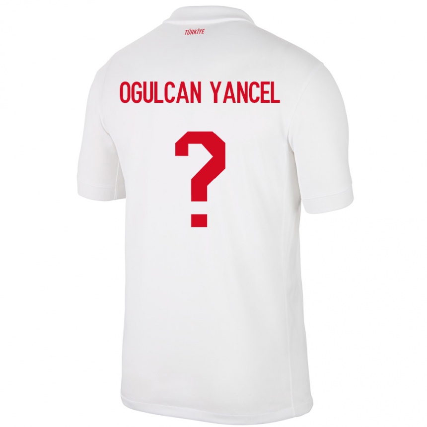 Men Football Turkey Necati Oğulcan Yançel #0 White Home Jersey 24-26 T-Shirt Canada