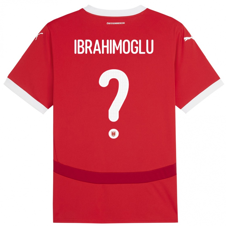 Men Football Austria Mücahit Ibrahimoglu #0 Red Home Jersey 24-26 T-Shirt Canada