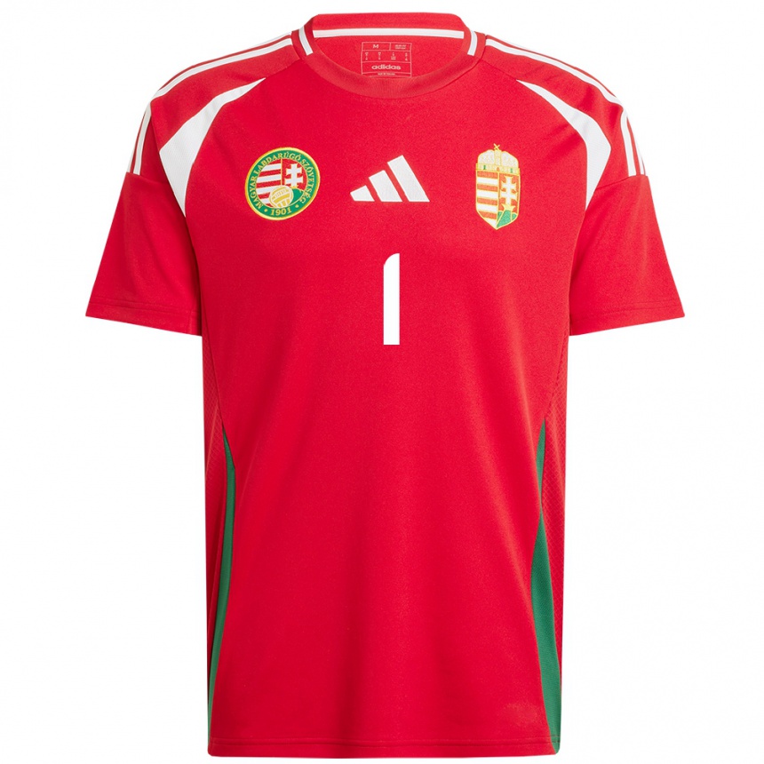 Men Football Hungary Agness Pongracz #1 Red Home Jersey 24-26 T-Shirt Canada