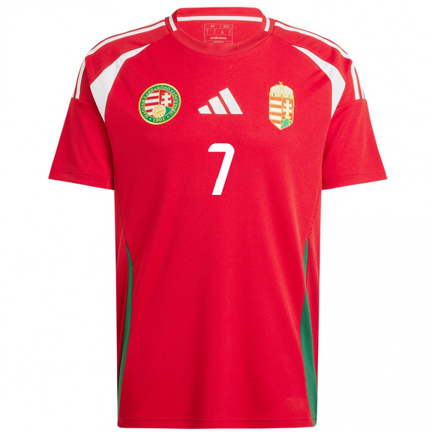 Men Football Hungary Loïc Nego #7 Red Home Jersey 24-26 T-Shirt Canada