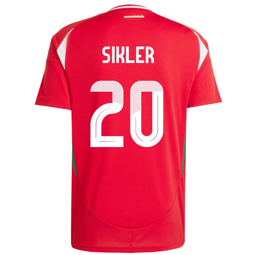 Men Football Hungary Kinga Sikler #20 Red Home Jersey 24-26 T-Shirt Canada