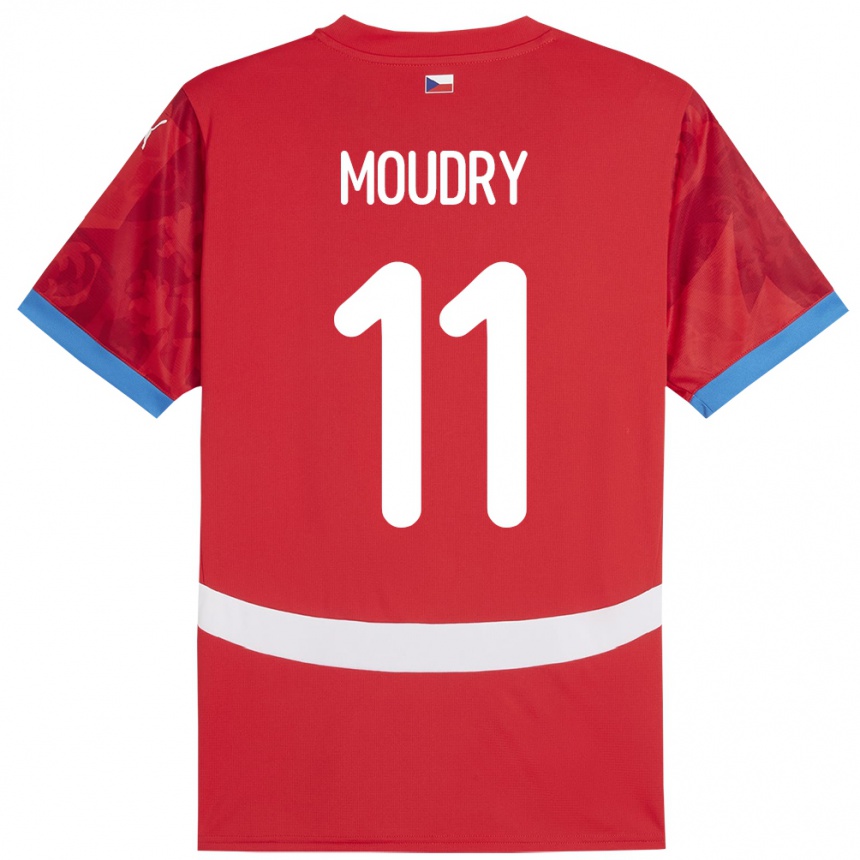 Men Football Czech Republic Lukas Moudry #11 Red Home Jersey 24-26 T-Shirt Canada