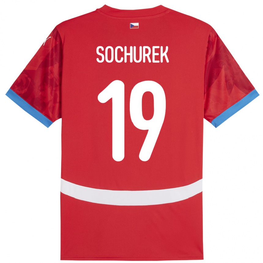 Men Football Czech Republic Hugo Sochurek #19 Red Home Jersey 24-26 T-Shirt Canada