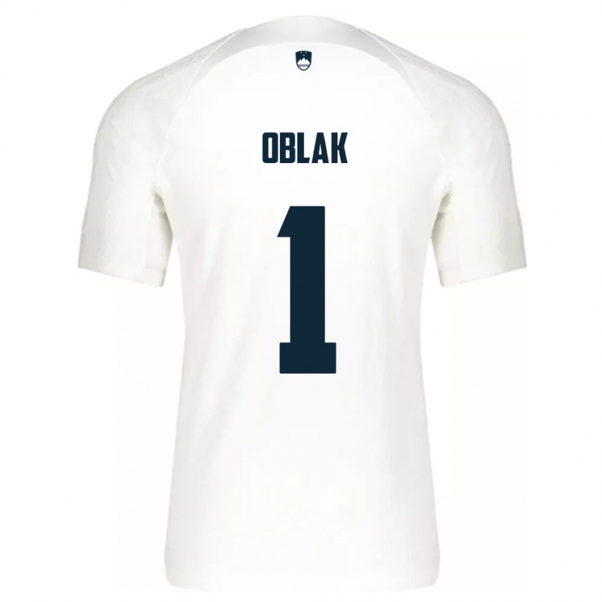 Men Football Slovenia Jan Oblak #1 White Home Jersey 24-26 T-Shirt Canada