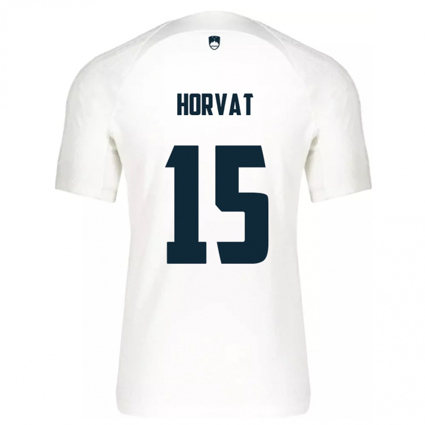 Men Football Slovenia Tomi Horvat #15 White Home Jersey 24-26 T-Shirt Canada