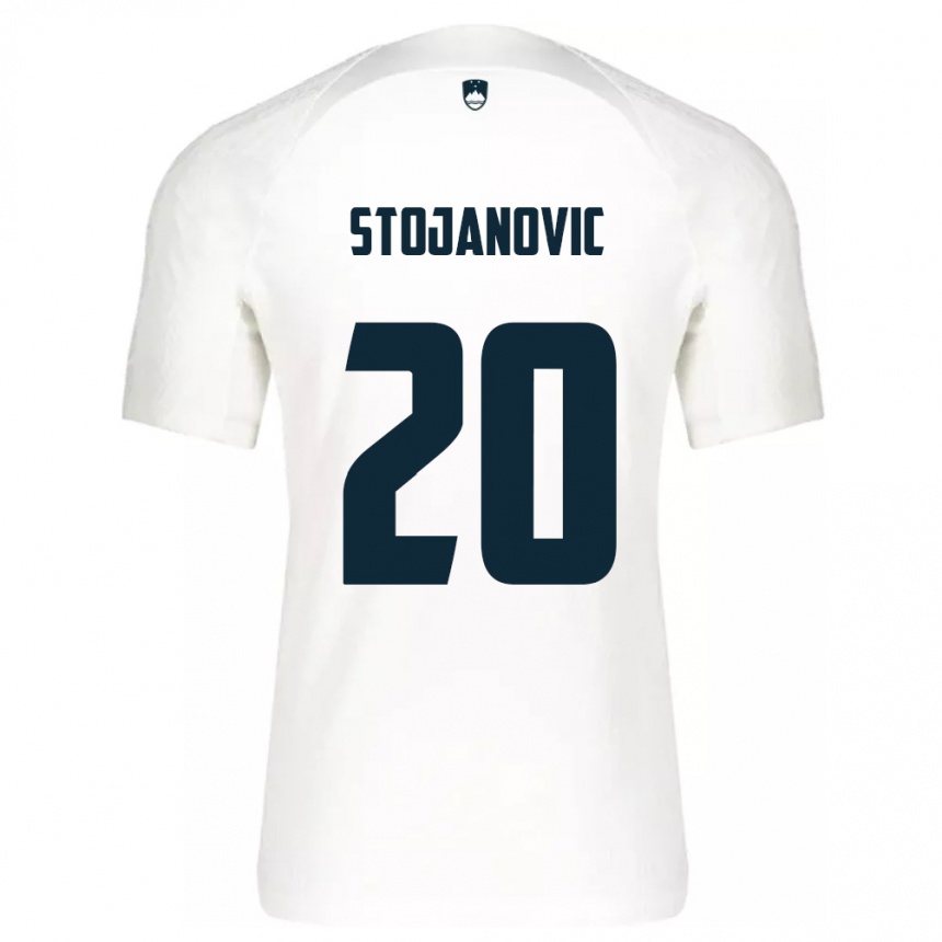 Men Football Slovenia Petar Stojanović #20 White Home Jersey 24-26 T-Shirt Canada