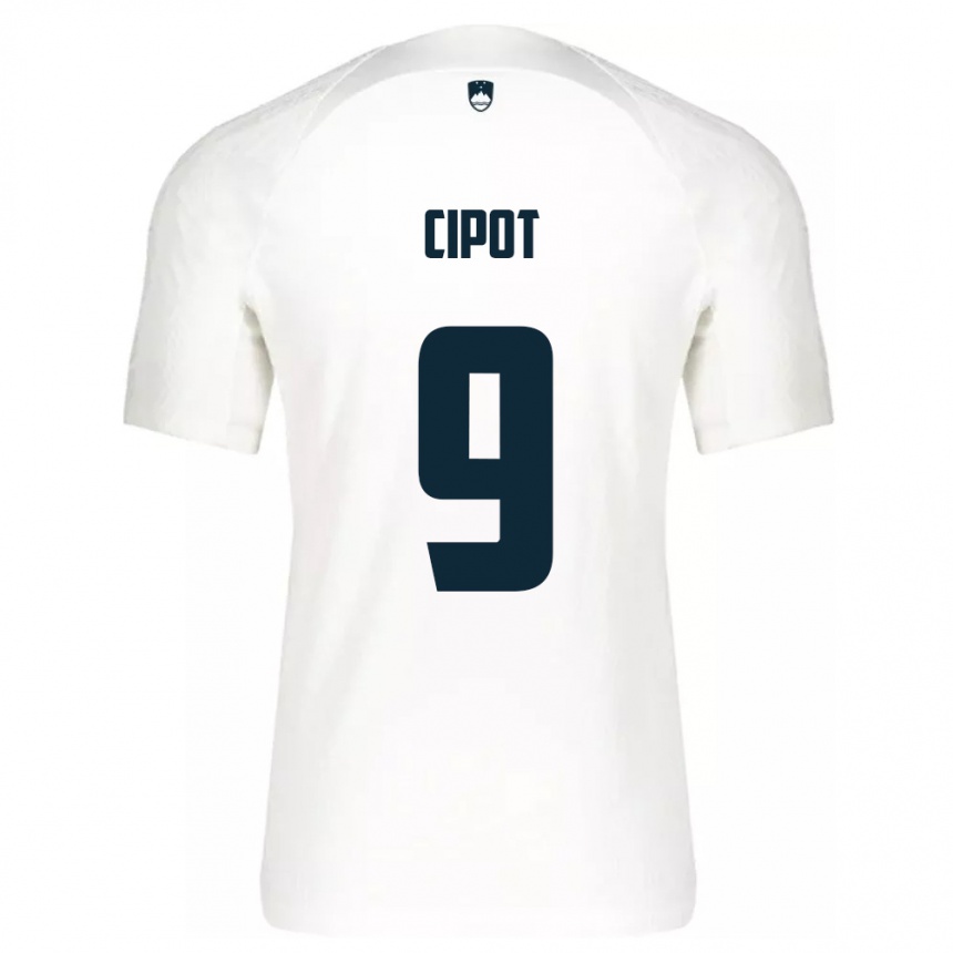 Men Football Slovenia Tio Cipot #9 White Home Jersey 24-26 T-Shirt Canada