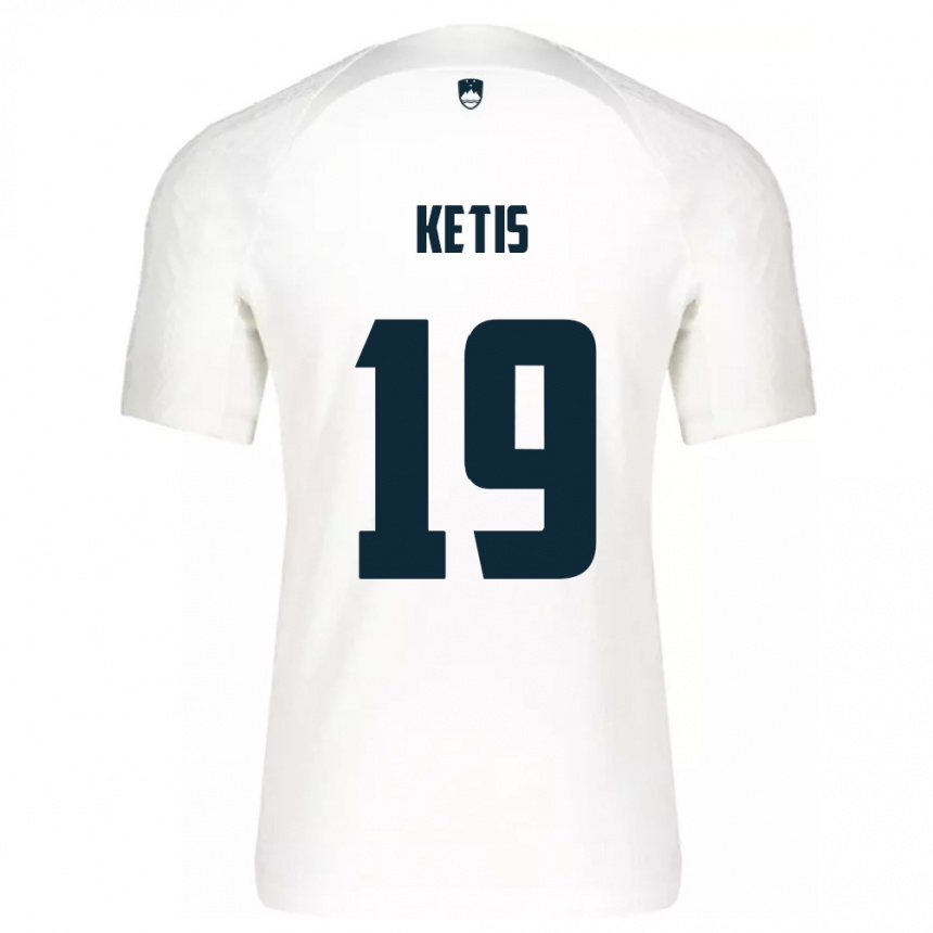 Men Football Slovenia Sara Ketiš #19 White Home Jersey 24-26 T-Shirt Canada