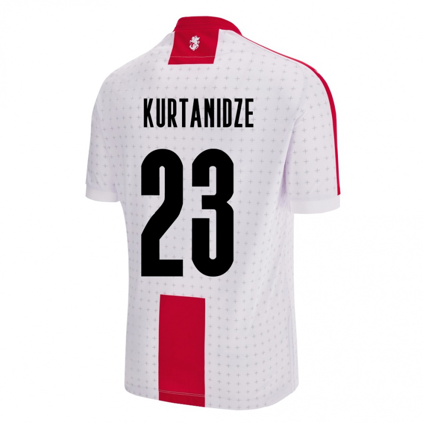 Men Football Georgia Revaz Kurtanidze #23 White Home Jersey 24-26 T-Shirt Canada