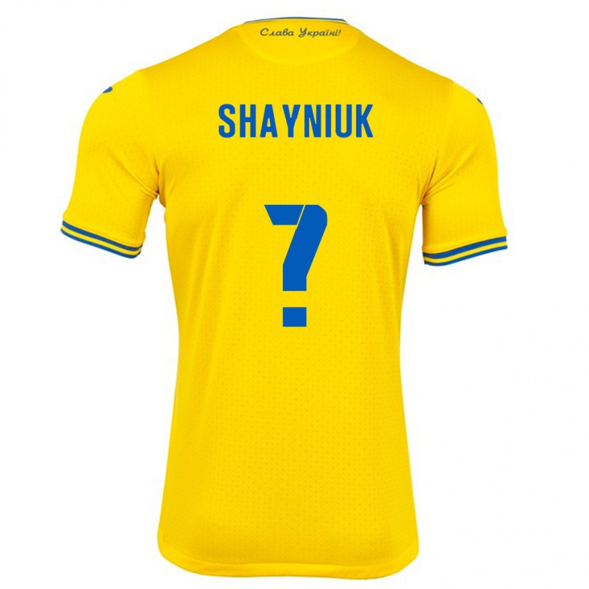 Men Football Ukraine Marina Shayniuk #0 Yellow Home Jersey 24-26 T-Shirt Canada