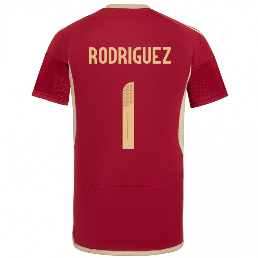 Men Football Venezuela Samuel Rodriguez #1 Burgundy Home Jersey 24-26 T-Shirt Canada