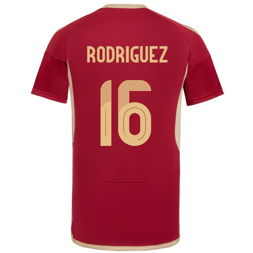 Men Football Venezuela Arianna Rodríguez #16 Burgundy Home Jersey 24-26 T-Shirt Canada