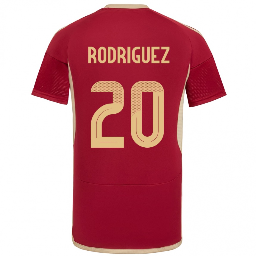 Men Football Venezuela Dayana Rodríguez #20 Burgundy Home Jersey 24-26 T-Shirt Canada