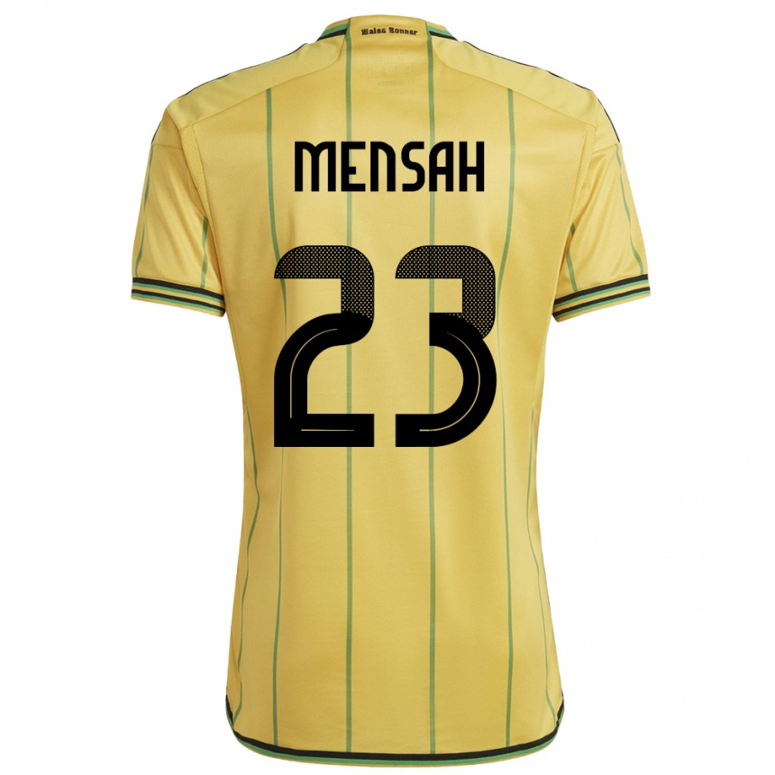 Men Football Jamaica Serena Mensah #23 Yellow Home Jersey 24-26 T-Shirt Canada