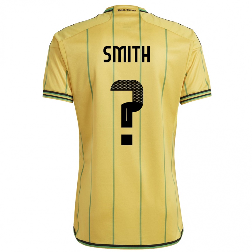 Men Football Jamaica Andrene Smith #0 Yellow Home Jersey 24-26 T-Shirt Canada