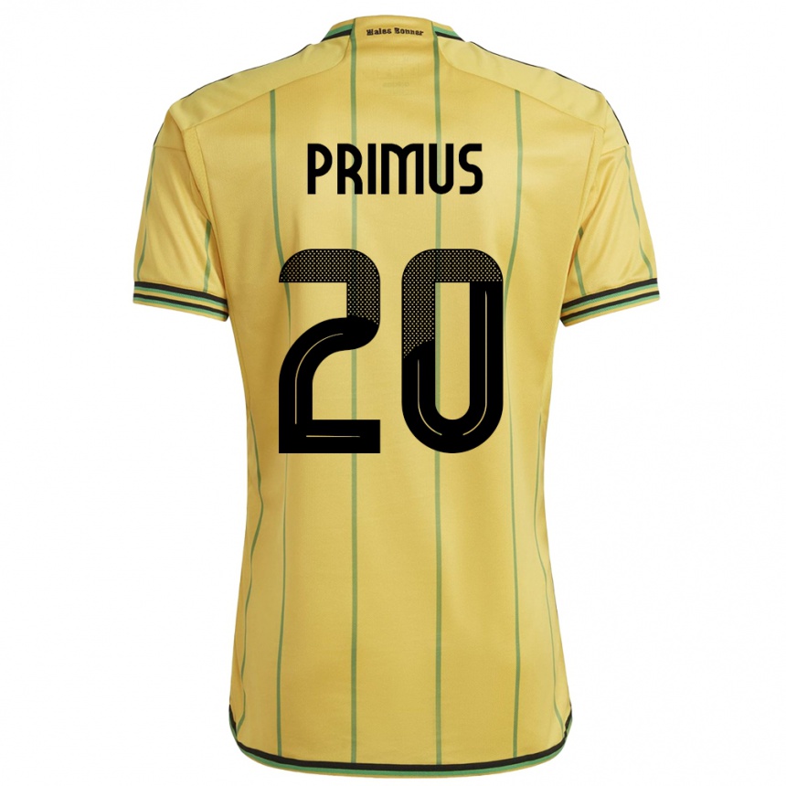 Men Football Jamaica Atlanta Primus #20 Yellow Home Jersey 24-26 T-Shirt Canada