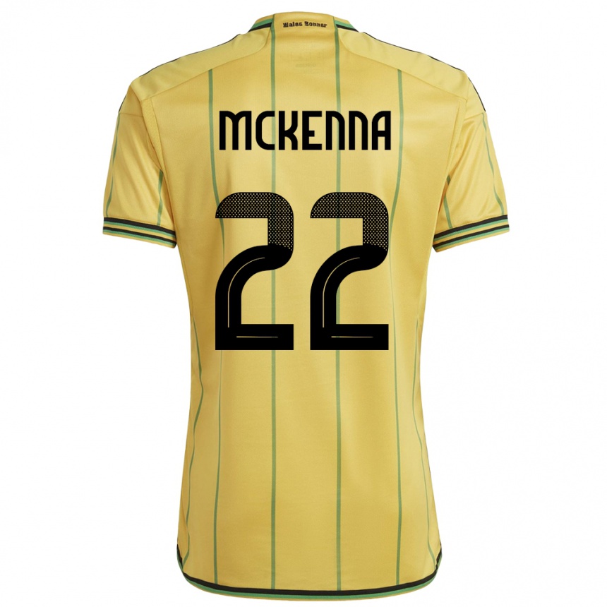 Men Football Jamaica Kayla Mckenna #22 Yellow Home Jersey 24-26 T-Shirt Canada