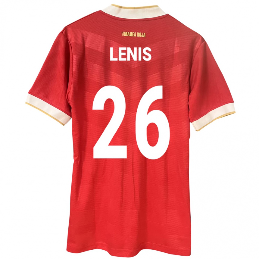 Men Football Panama Kahiser Lenis #26 Red Home Jersey 24-26 T-Shirt Canada