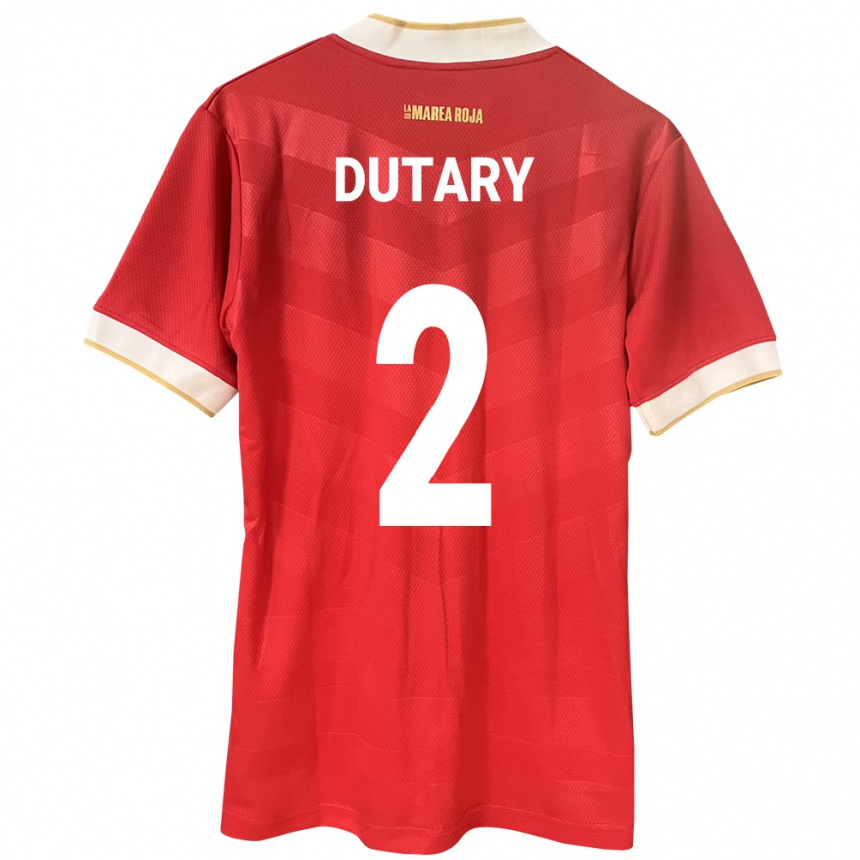 Men Football Panama Claudia Dutary #2 Red Home Jersey 24-26 T-Shirt Canada