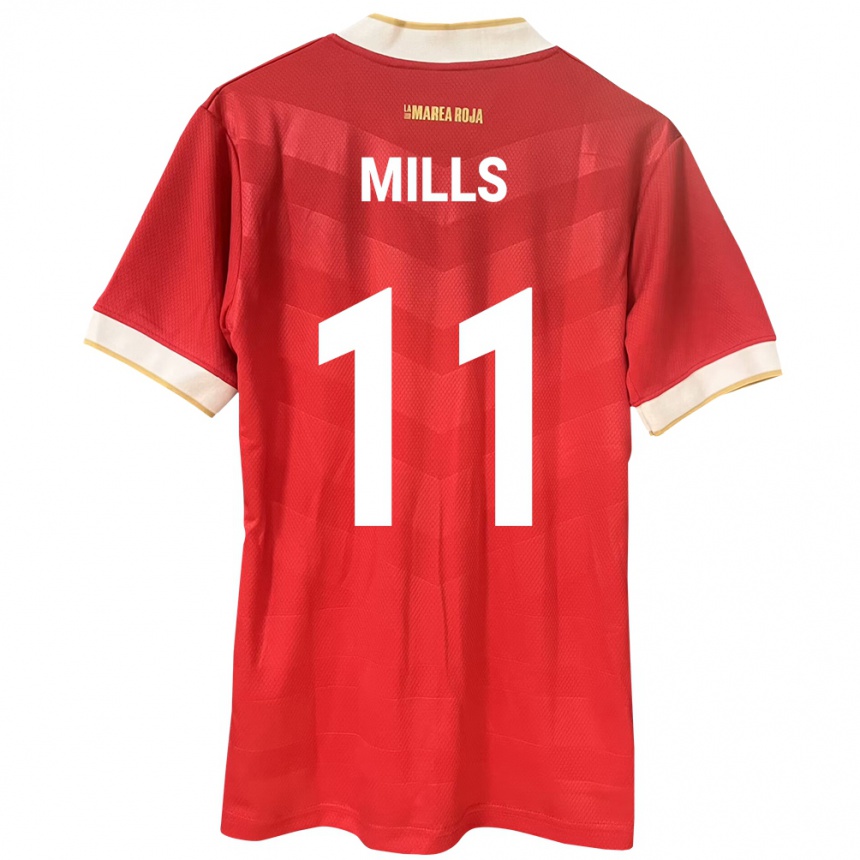 Men Football Panama Natalia Mills #11 Red Home Jersey 24-26 T-Shirt Canada