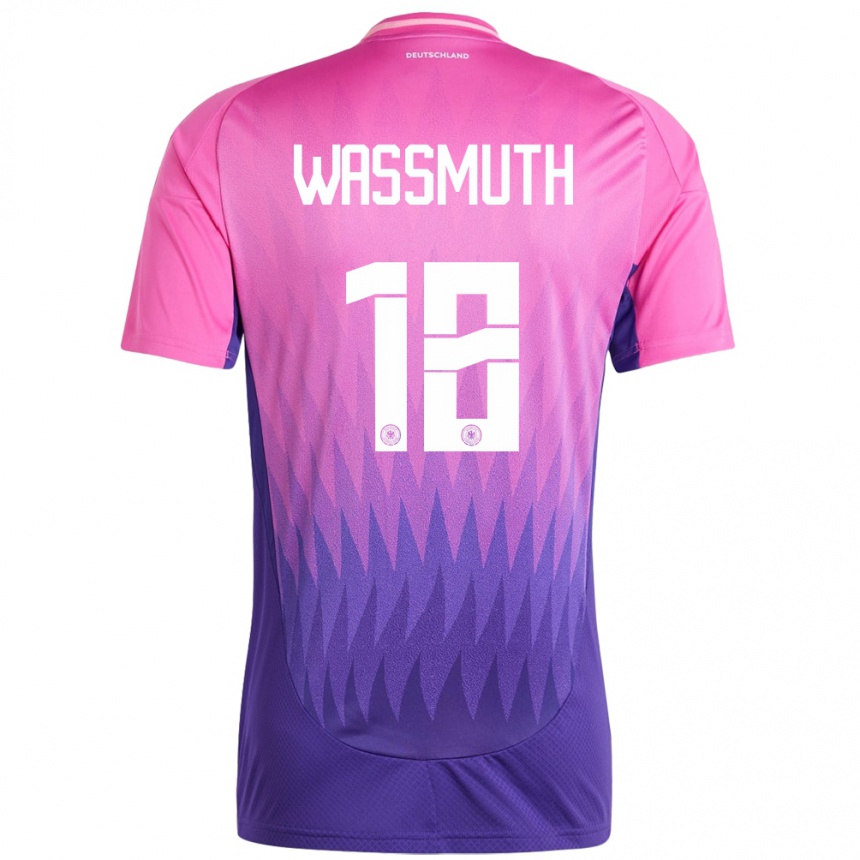 Men Football Germany Tabea Wabmuth #18 Pink Purple Away Jersey 24-26 T-Shirt Canada