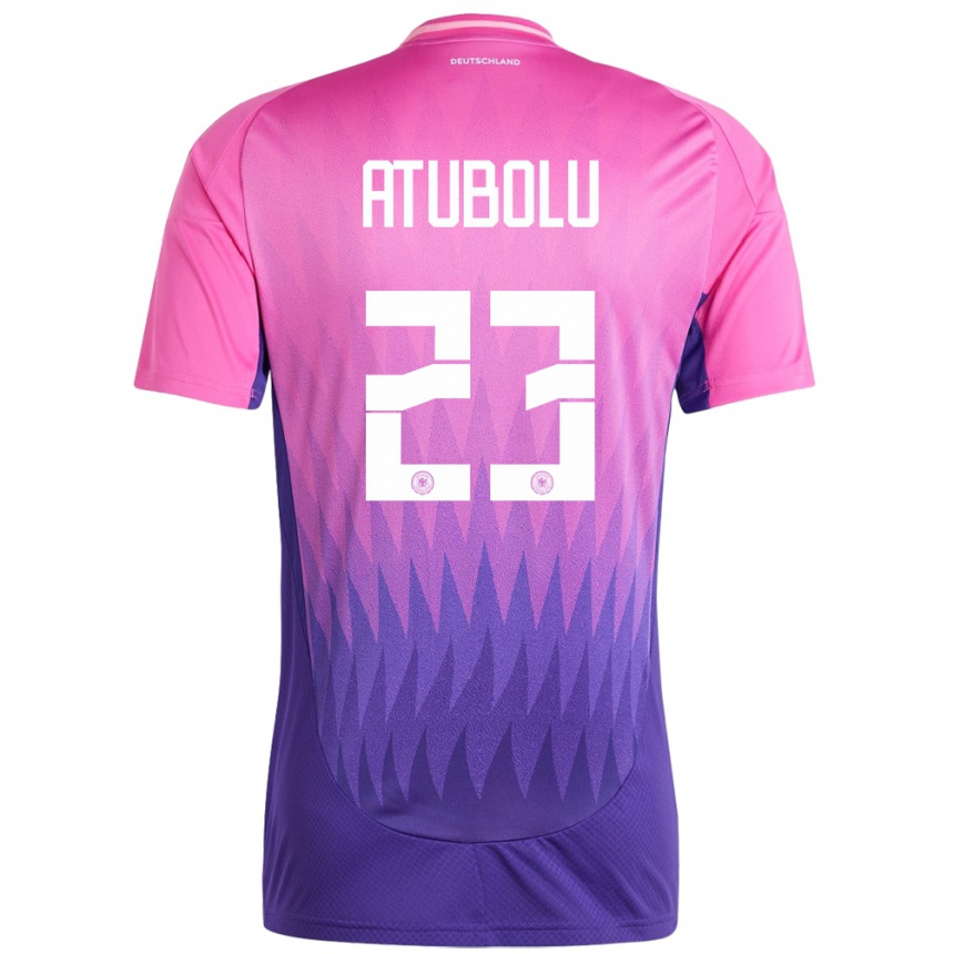 Men Football Germany Noah Atubolu #23 Pink Purple Away Jersey 24-26 T-Shirt Canada