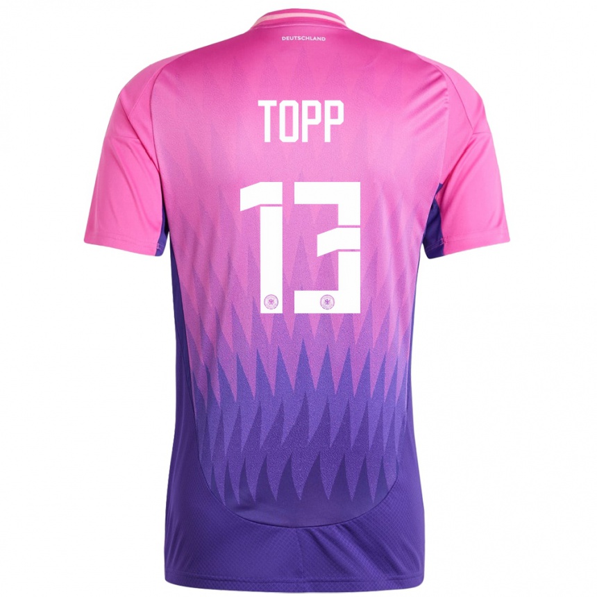 Men Football Germany Keke Topp #13 Pink Purple Away Jersey 24-26 T-Shirt Canada