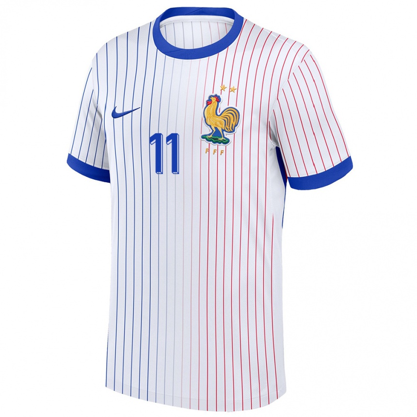 Men Football France Ousmane Dembele #11 White Away Jersey 24-26 T-Shirt Canada