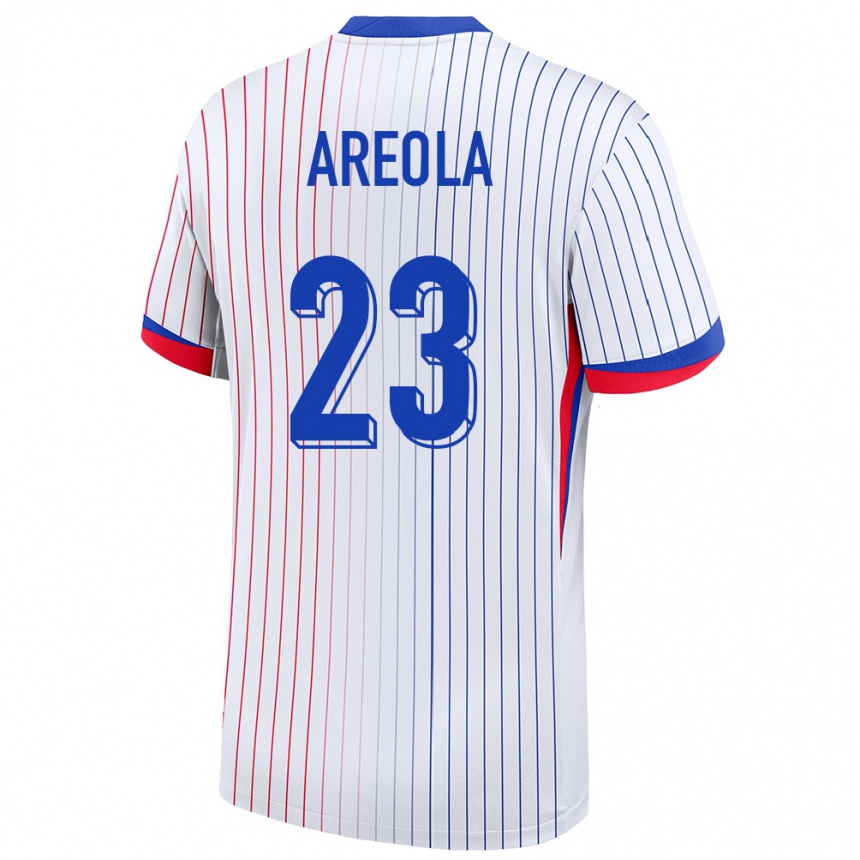 Men Football France Alphonse Areola #23 White Away Jersey 24-26 T-Shirt Canada