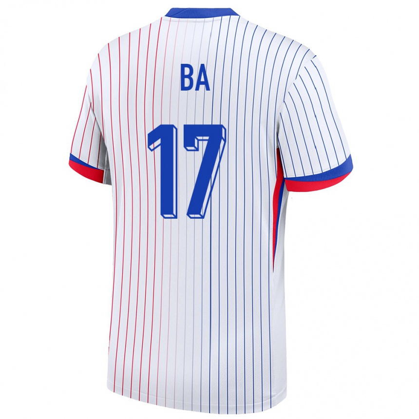 Men Football France Abdoullah Ba #17 White Away Jersey 24-26 T-Shirt Canada