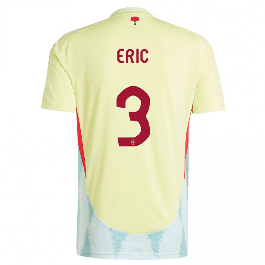 Men Football Spain Eric Garcia #3 Yellow Away Jersey 24-26 T-Shirt Canada