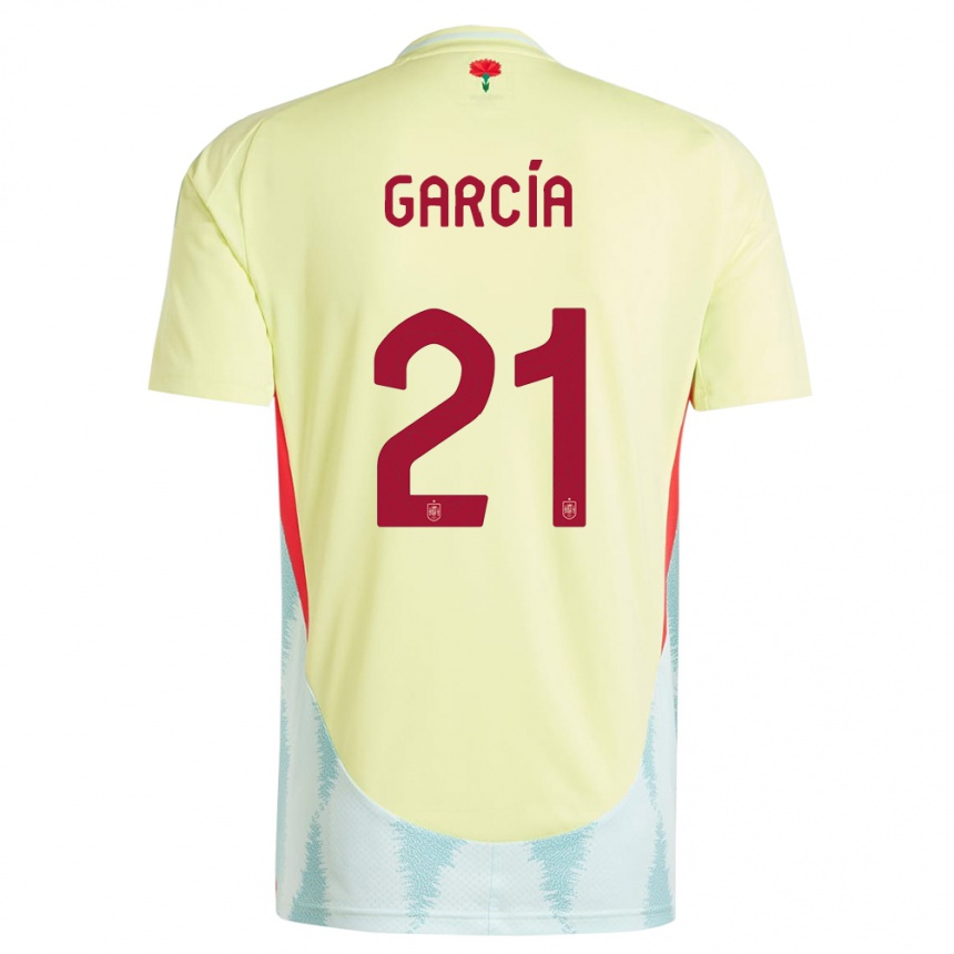 Men Football Spain Sheila Garcia #21 Yellow Away Jersey 24-26 T-Shirt Canada