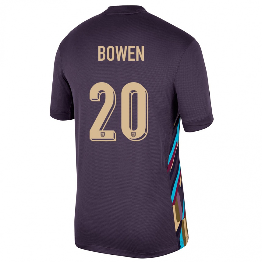 Men Football England Jarrod Bowen #20 Dark Raisin Away Jersey 24-26 T-Shirt Canada