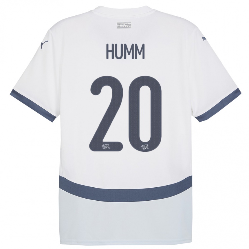 Men Football Switzerland Fabienne Humm #20 White Away Jersey 24-26 T-Shirt Canada