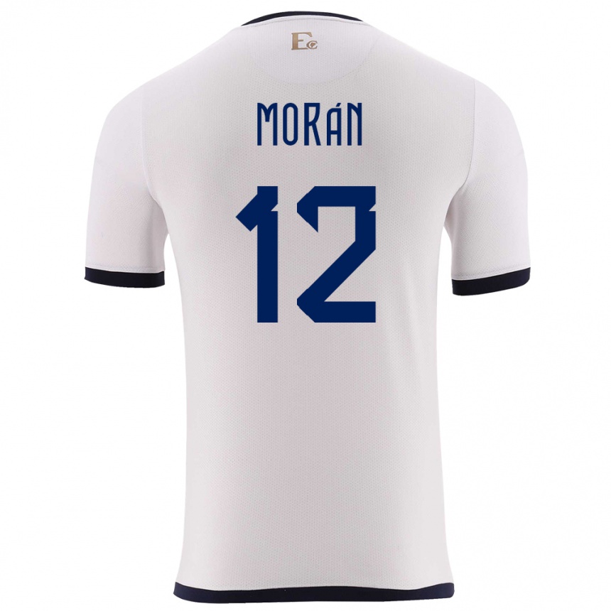 Men Football Ecuador Andrea Moran #12 White Away Jersey 24-26 T-Shirt Canada