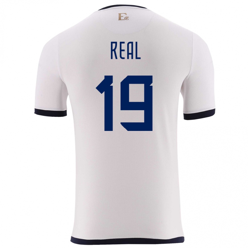 Men Football Ecuador Kerlly Real #19 White Away Jersey 24-26 T-Shirt Canada