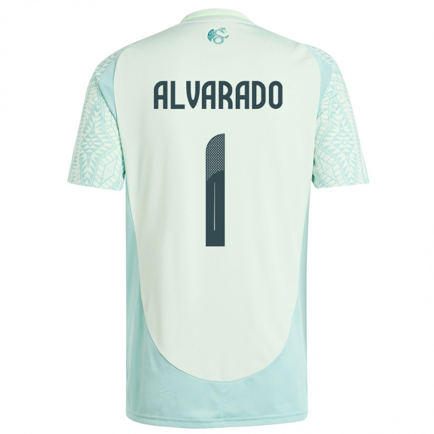 Men Football Mexico Emily Alvarado #1 Linen Green Away Jersey 24-26 T-Shirt Canada