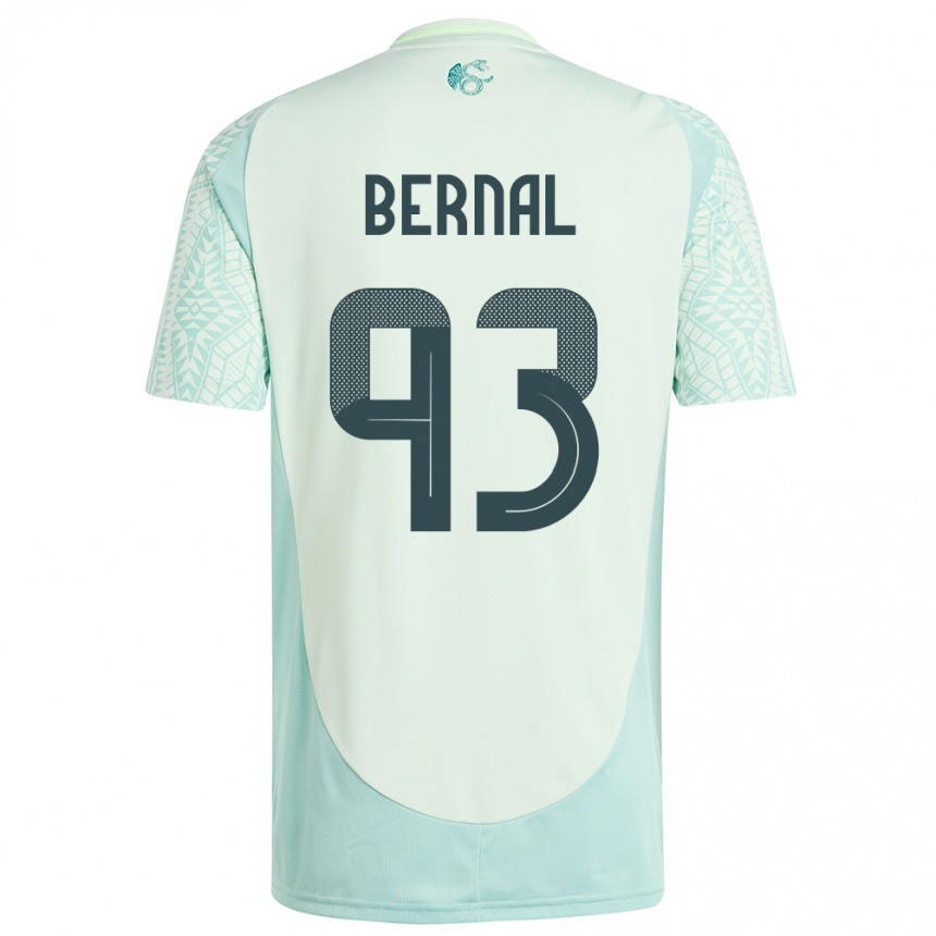 Men Football Mexico Rebeca Bernal #93 Linen Green Away Jersey 24-26 T-Shirt Canada