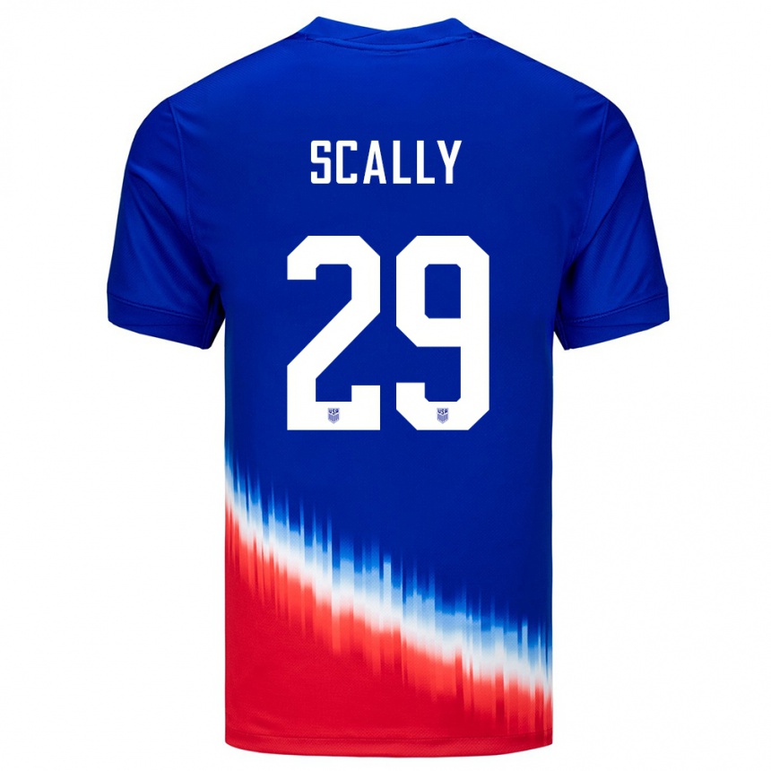 Men Football United States Joseph Scally #29 Blue Away Jersey 24-26 T-Shirt Canada