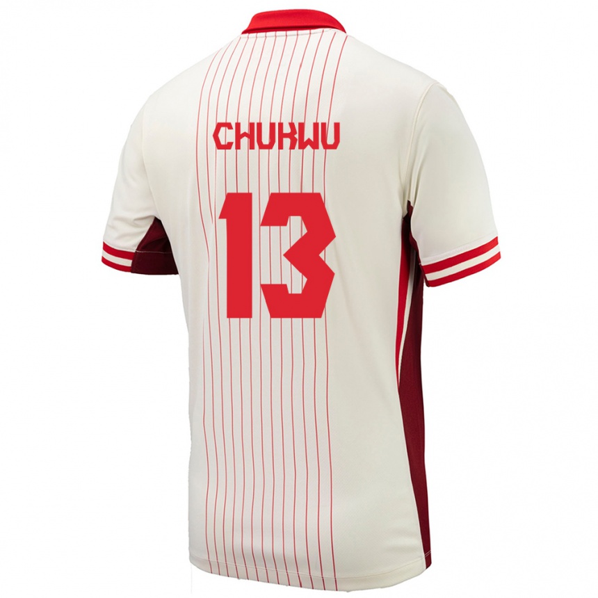 Men Football Canada Richard Chukwu #13 White Away Jersey 24-26 T-Shirt Canada