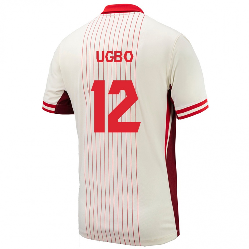 Men Football Canada Ike Ugbo #12 White Away Jersey 24-26 T-Shirt Canada